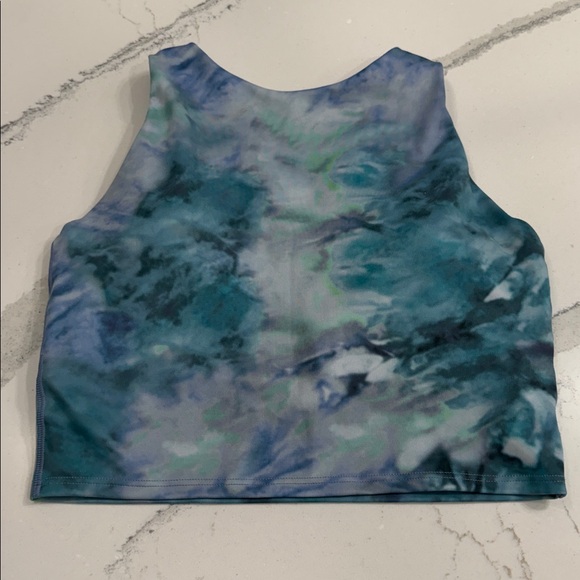 Athleta Other - Athleta Conscious Crop Printed Bra in a blue and teal tie-dye | Size XS